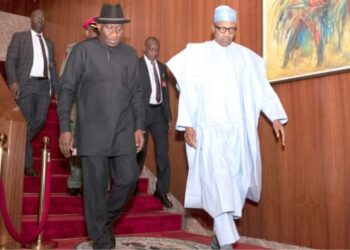 Tsoffin Shugabannin Najeriya Buhari Da Jonathan Sun Halarci Taro A Fadar Shugaban Kasa:- Ana Saran Shugabannin Zasu Tattauna Batun Zanga-zangar Da Matasa Suka Yi A Kwananan