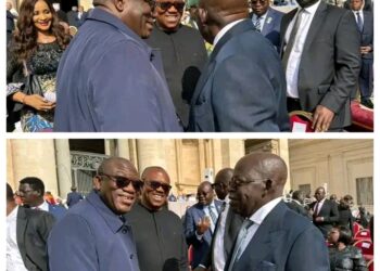 Shugaba Bola Ahmad  Tinubu Ya Gana Da Peter Obi, Fayemi A Fadar Vatican