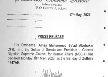 Da dumi-dumi: Majalisar Mai Alfarma Sarkin Musulmi Ta Fitar Da Sabowar Sanarwa Akan Ganin Watan Zul-Hijja 1477 AH.